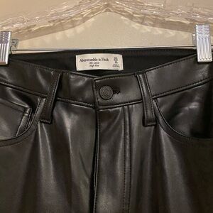 NWOT Abercrombie and Fitch high waisted vegan leather pants.